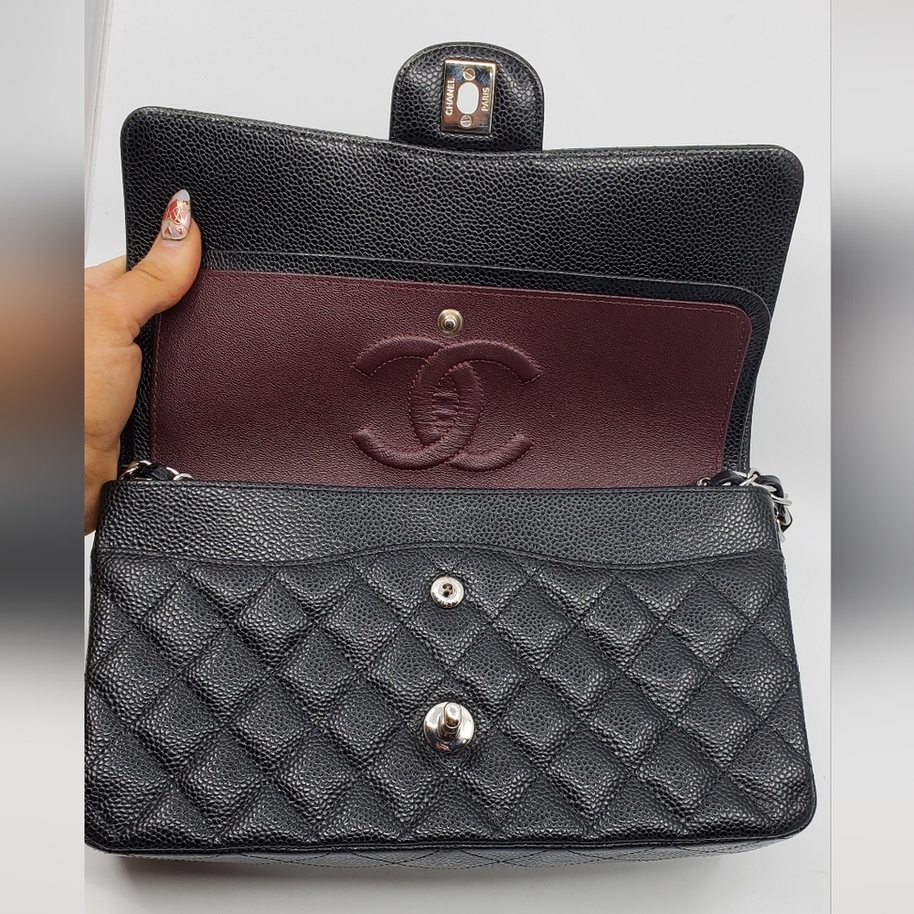 Chanel Medium Double Flap Classic Cavier - Picture 10 of 16